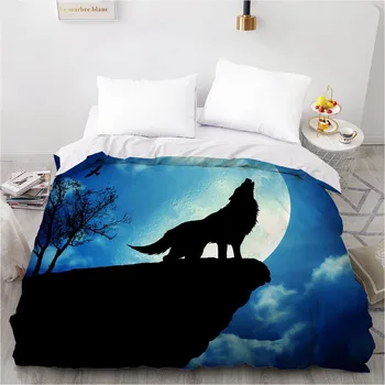 

3D Design Wolf Pattern Duvet Cover Quilt Covers Comforter Blanket Case Bedding Set King Full Single Size Home Textile