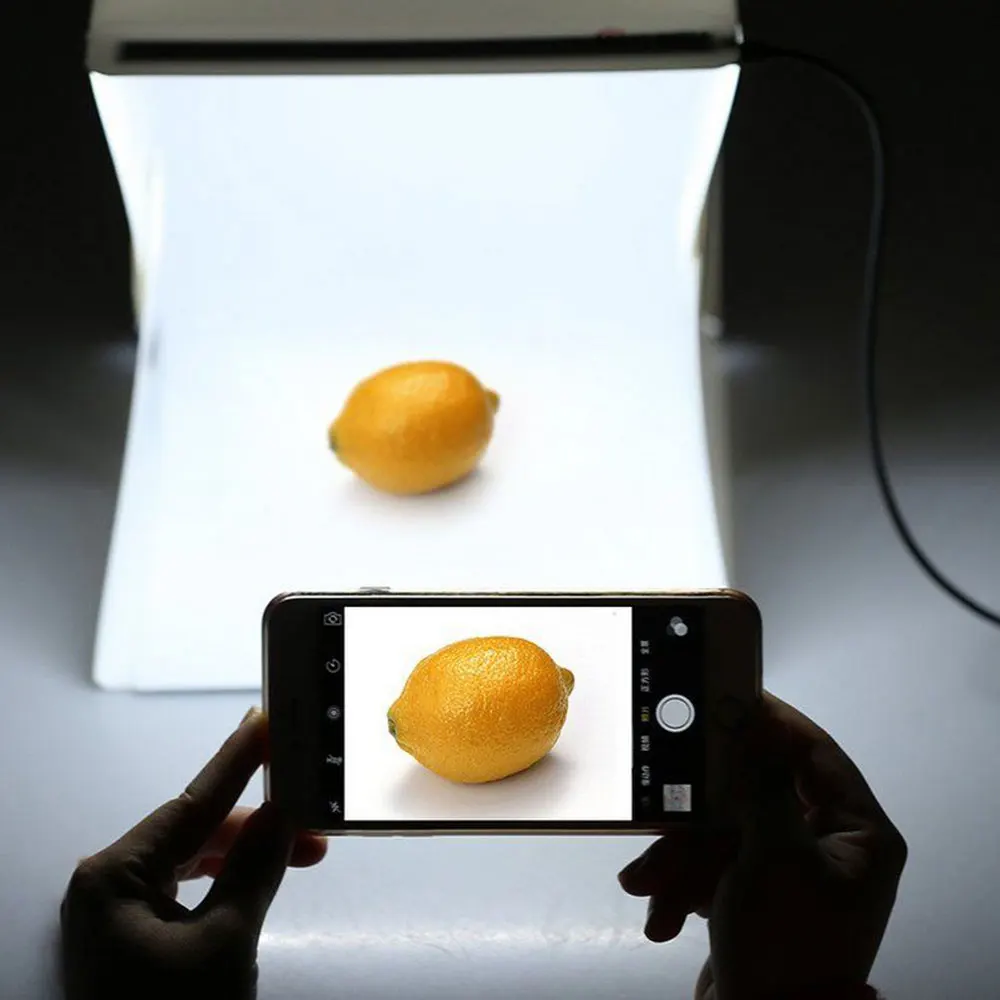 

Mini Photography Box 30X30cm White Lighting Photo Studio 9" Kit Mini Light Room Photography Studio Tent Cube Camera LED