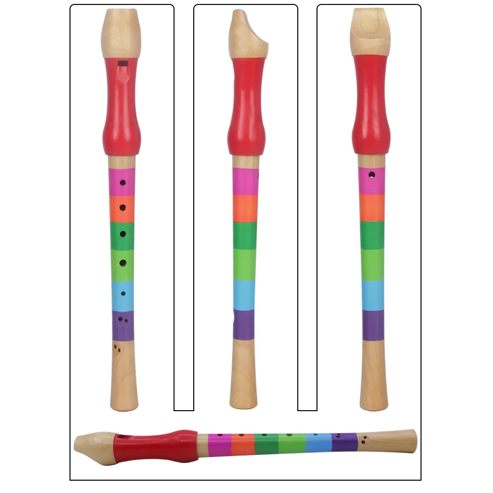 M MBAT High Quality Wooden Eight Hole Treble Orff Flute Wooden Kids Professional Playing Musical Instrument for Children Gift