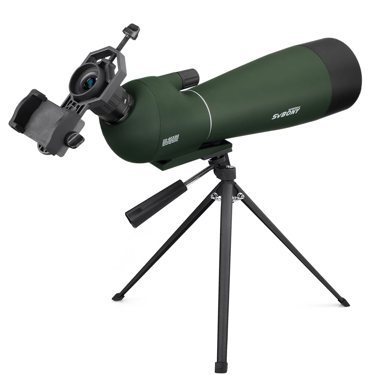 Svbony 20-60x80mm Zoom Зрительная труба для наблюдения за птицами Охота BAK4 призма FMC объектив Монокуляр телескоп Spyglass водонепроницаемый