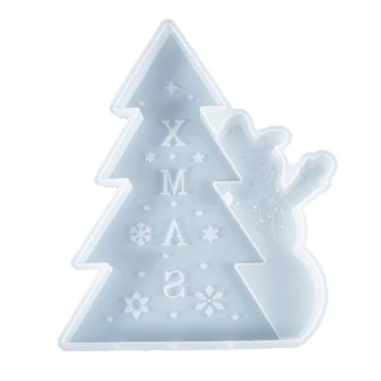 

DIY Crafts Jewelry Pendant Crystal Epoxy Resin Mold Santa Christmas Tree Decorations Listed Casting Silicone Mould