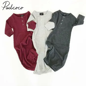 

2019 Baby Bedding Clothing Cotton Baby Striped Sleeping Bags Newborn Infant Blanket Swaddle Wrap Gown Long Sleeve Outfits 0-6M