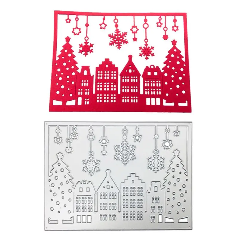 

Christmas Snowflake Tree Metal Cutting Dies Stencil DIY Scrapbooking Album Stamp Paper Card Embossing Craft Decor X4YD