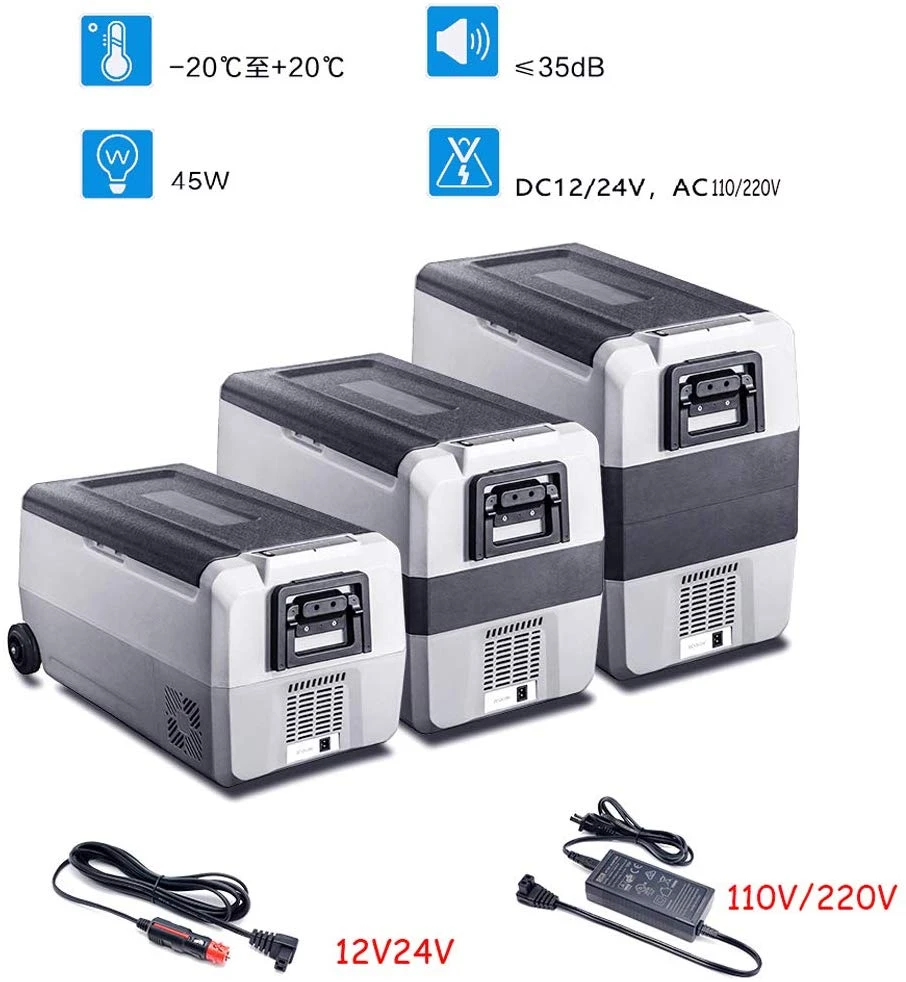 60l Portable Refrigerator Vehicle Turck Rv Boat Cooler Mini Fridge Freezer For Travel Home Use 12v 24v 220v Car Compressor Refrigerators Aliexpress