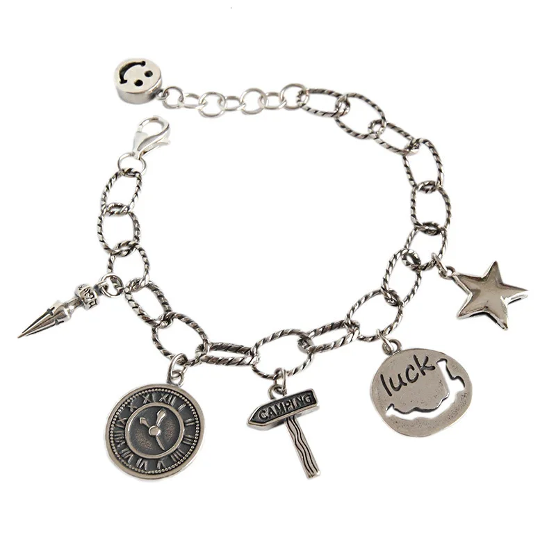 S'STEEL 925 пробы серебряный браслет с шармами для женщин Pulcera De Plata Mujer Elegantes Zilveren Armbanden Dames ювелирные изделия