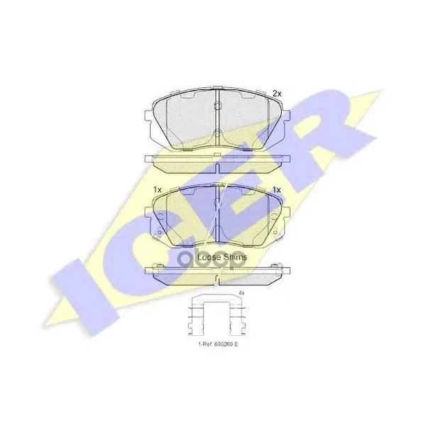 181826-201_колодки Дисковые Передние! Hyundai I40 Cw 1.6gdi/1.7crdi/2.0gdi 11 Icer 181826201 Icer арт. 181826201