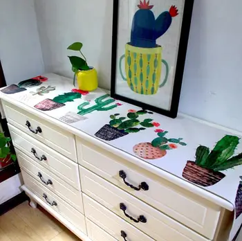 

Modern Simple Style Table Runner Cactus and Green Plants Printed Table Runner for Wedding Party Home Hotel Bed Flag Tail Towel