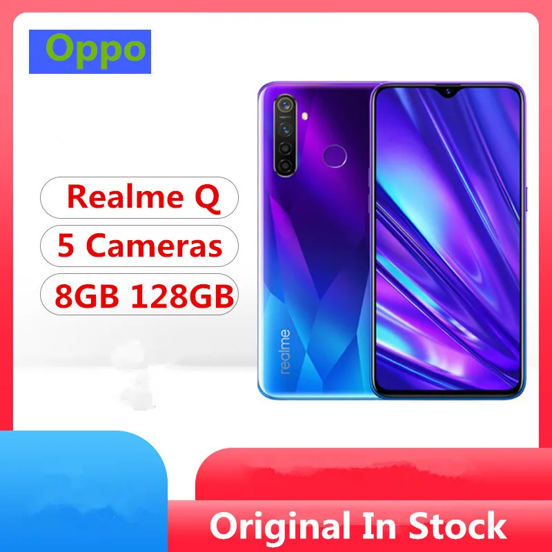 Сотовый телефон Realme Q Snapdragon 712 Android 9 0 6 3 дюймовый полноэкранный дисплей 48 МП 5 камер