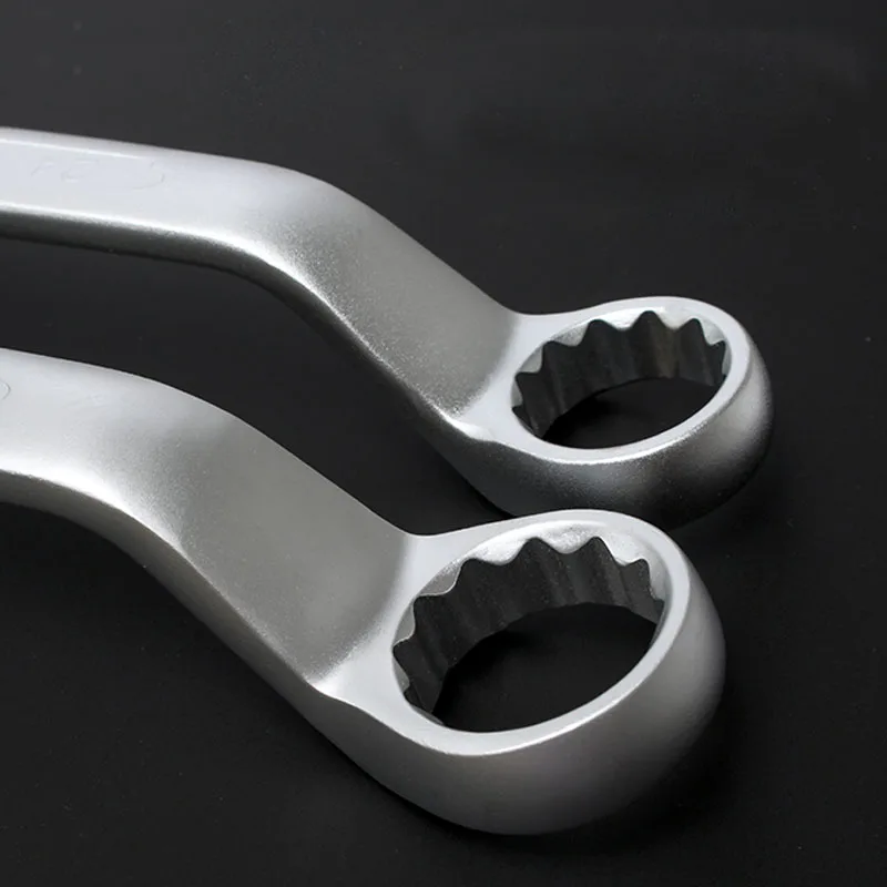 산업용 무광 미끄럼 방지 메트릭 6-32mm, 오프셋 링 스패너, 차고 작업장 도구, 양단 렌치 수공구