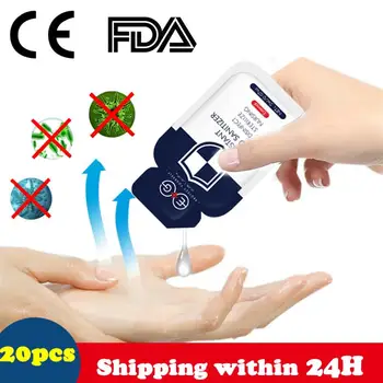 

20 Packs Anti Hand Sanitizer Gel anti Disposable hand soap Portable Disinfection Gel Cleaner for home office