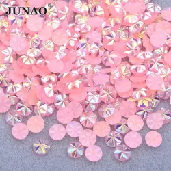 Vibrant Blossom Resin Nail Rhinestones - 500pcs 5mm Jelly AB Crystal Flatback Embellishments (Pink AB)