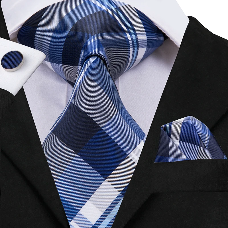 100% Silk Men's Tie NeckTie 8.5cm Ties for Men Formal Luxury Wedding Quality Gravata Hi-Tie neck tie