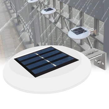 

9 LEDs Home Round Wall Mount Waterproof Yard Gutter Solar Powered Sink Outdoor Garden Fence Night Pathway Grille Light