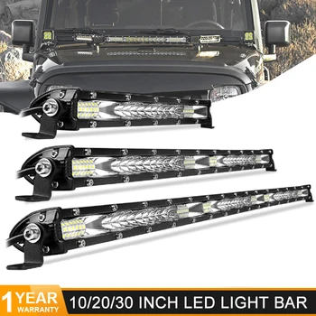 

Ultra Slim 10'' 20'' 30'' led light bar 12V 24V Led Bar Combo Spot Flood Driving work Light for Jeep Trucks Tractor off road 4x4