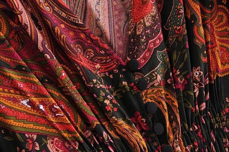 Английское винтажное платье с принтом пейсли, с сборкой на талии, vneck, вечерние платья макси для женщин, vestidos de fiesta de noche vestidos, блейзер