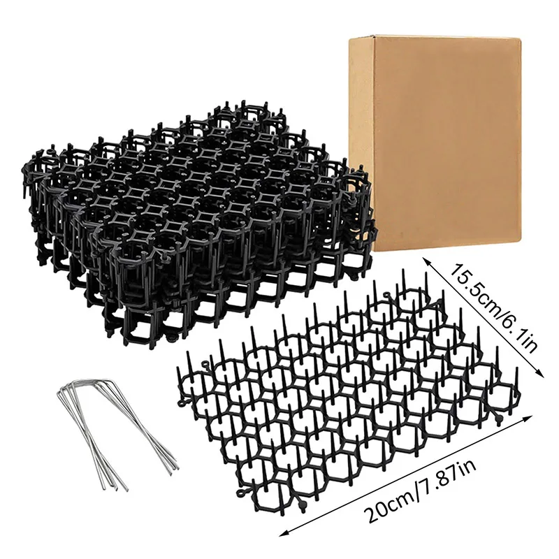 12pcs Garden Cat Scat Mats Repellent Mat Anti-Cat Net Prickle Strips Plastic Spike Thorn Safe Keep Dog Away Digging Pets Supply