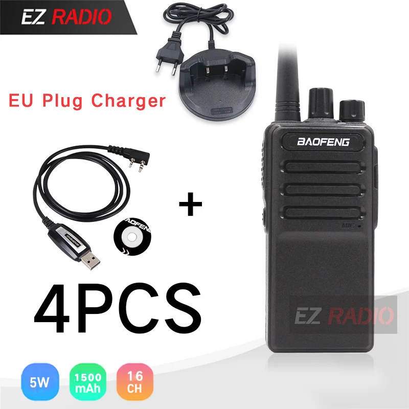 Хит Baofeng BF-V9 Baofeng C2 радио USB быстрое зарядное устройство портативная рация 5 Вт 1500 мАч UHF 400-470 МГц двухстороннее радио BF-888 CB радио - Цвет: 4 Plug Charger-Cable