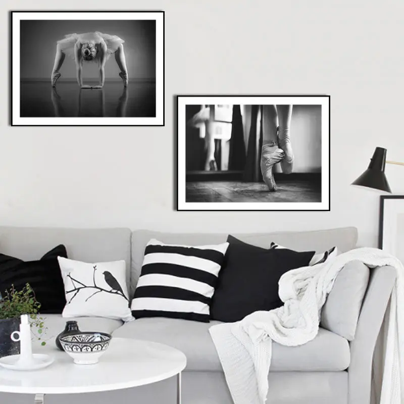 Figure-Dancer-Girl-Ballet-Poster-and-Print-Canvas-Art-Painting-Wall-Art-Black-and-White-Picture (2)
