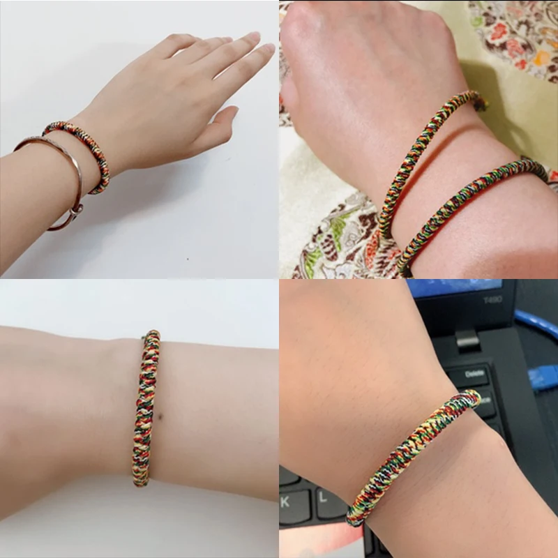 Bracelet Jewelry Bohemian Multi Color Rope Bracelet Adjustable Handmade Knots Tibetan Thread Bracelets & Bangles For Women Men Lovers