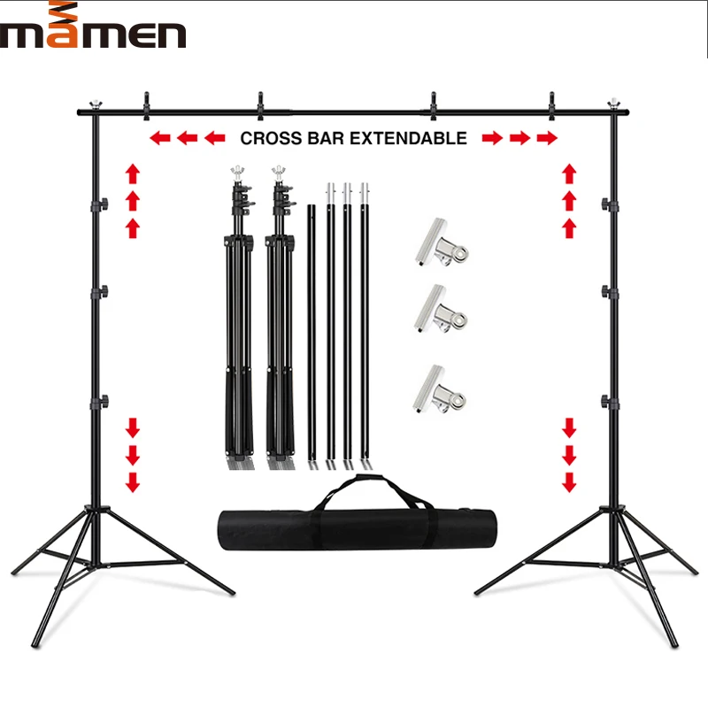 MAMEN фото фон зеленый экран Поддержка Стенд система Комплект для фотостудии металлический фон с сумкой