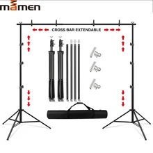 MAMEN Photography Background Backdrop Green Screen Support Stand System Kit For Photo Studio Metal background With Carry Bag