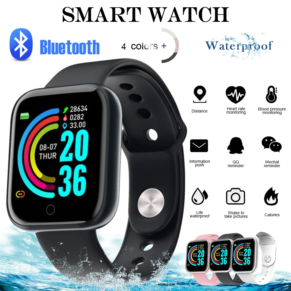 

Y68 Sports Smart Watch Waterproof Watches Oxygen/distance/calories/alarm/sleep Monitoring/find Phone Monitor Smartwatch