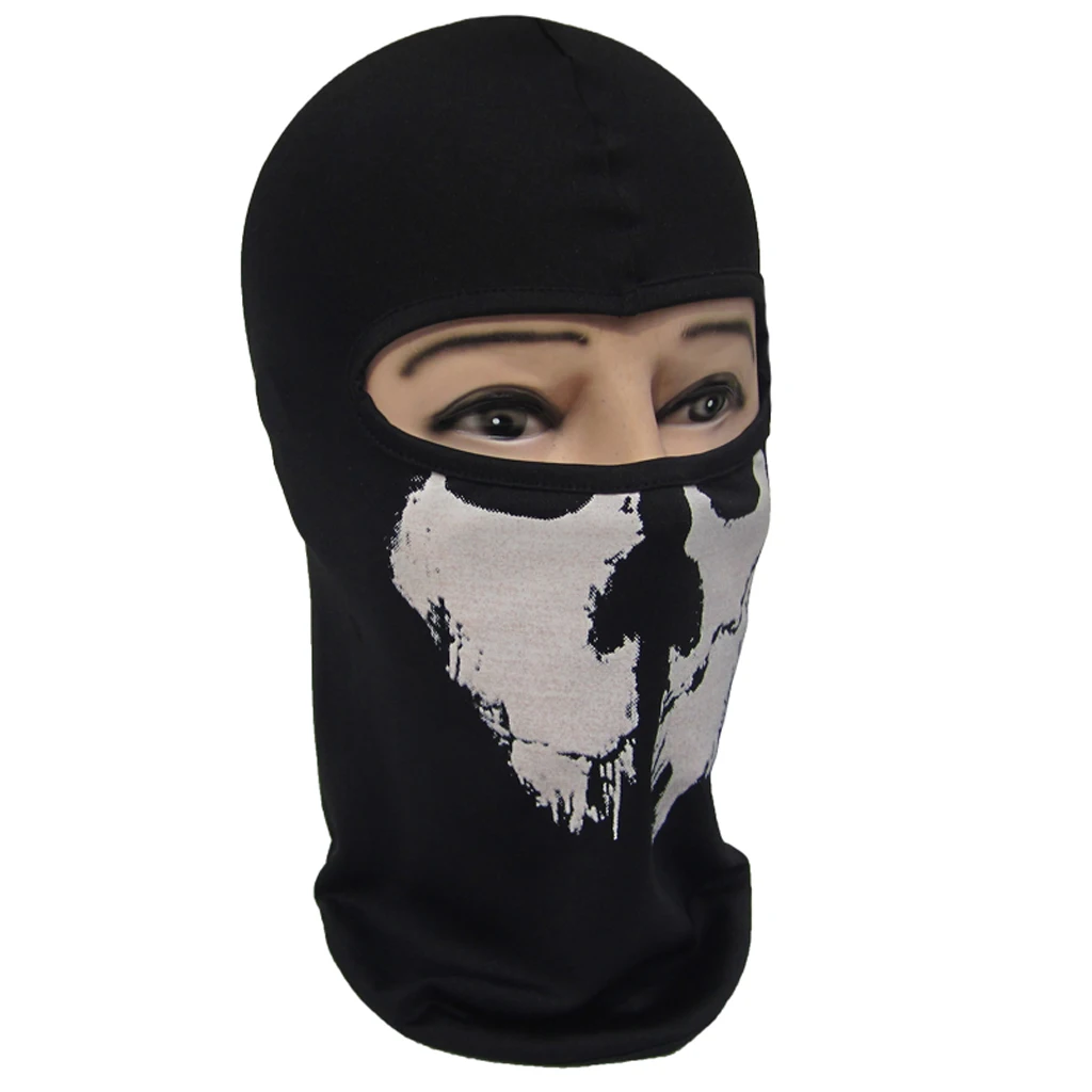 Motorcycle Face Mask 2018 Halloween Bicycle Ski Skull Half Face Mask Ghost Scarf Multi Use Neck Warmer CS Hood Scarf 8 Styles