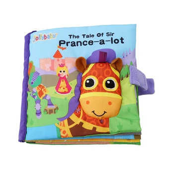 

6M+ Baby Mobile Cloth Book Cartoon Horse Owl Girl Boy Book Cloth For Toddlers Soft Plush Early Educational Toys