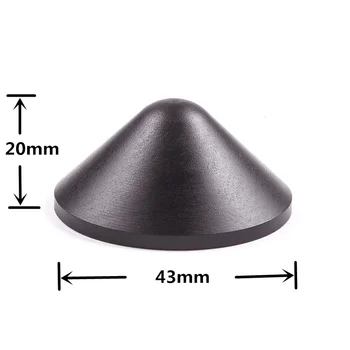 

8PCS/LOT Large 43mm Speaker Spike Isolation Stand Ebony wood CD AMP Amplifier Turntable HIFI Feet Base