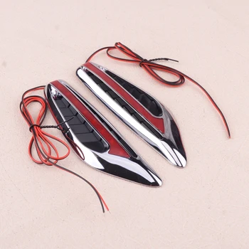 

Red Universal Car DC 12V Steering Fender LED Side Marker Light Turn Signal Lamps Shark Blade