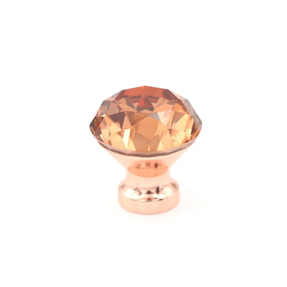 30mm, Diamond Shape Design Wardrobe Handles Hardware Crystal Glass Knobs Cupboard Drawer Pull Kitchen Cabinet Door