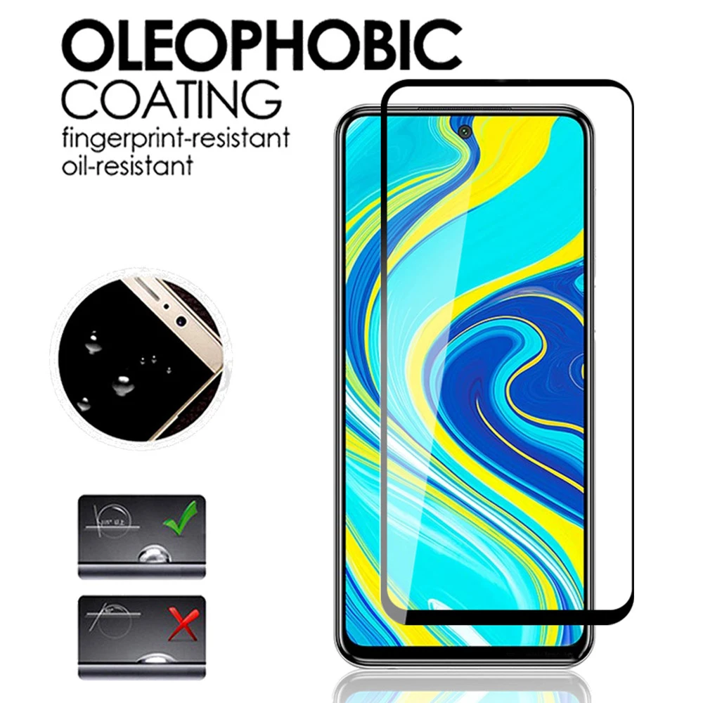3в1 набор 9H полное покрытие Защитная пленка для телефона Redmi Note 9s стекло экрана