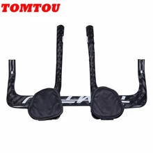

TOMTOU Carbon Fiber Bicycle TT Handlebar Aero Bars for Triathlon Time Cycling Bike Bicycle Long Distance Riding Rest Handlebar
