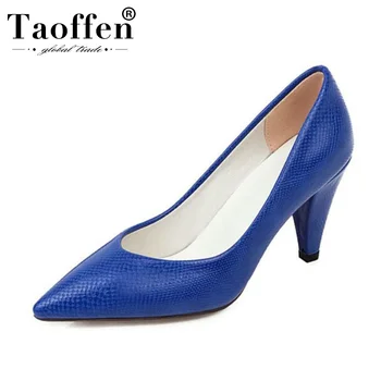 

Taoffen 6 Color Women Spike Heels Pumps Pointed Toe Office Lady Wedding Work High Heel Shoes Woman Sexy Pumps Size 34-43