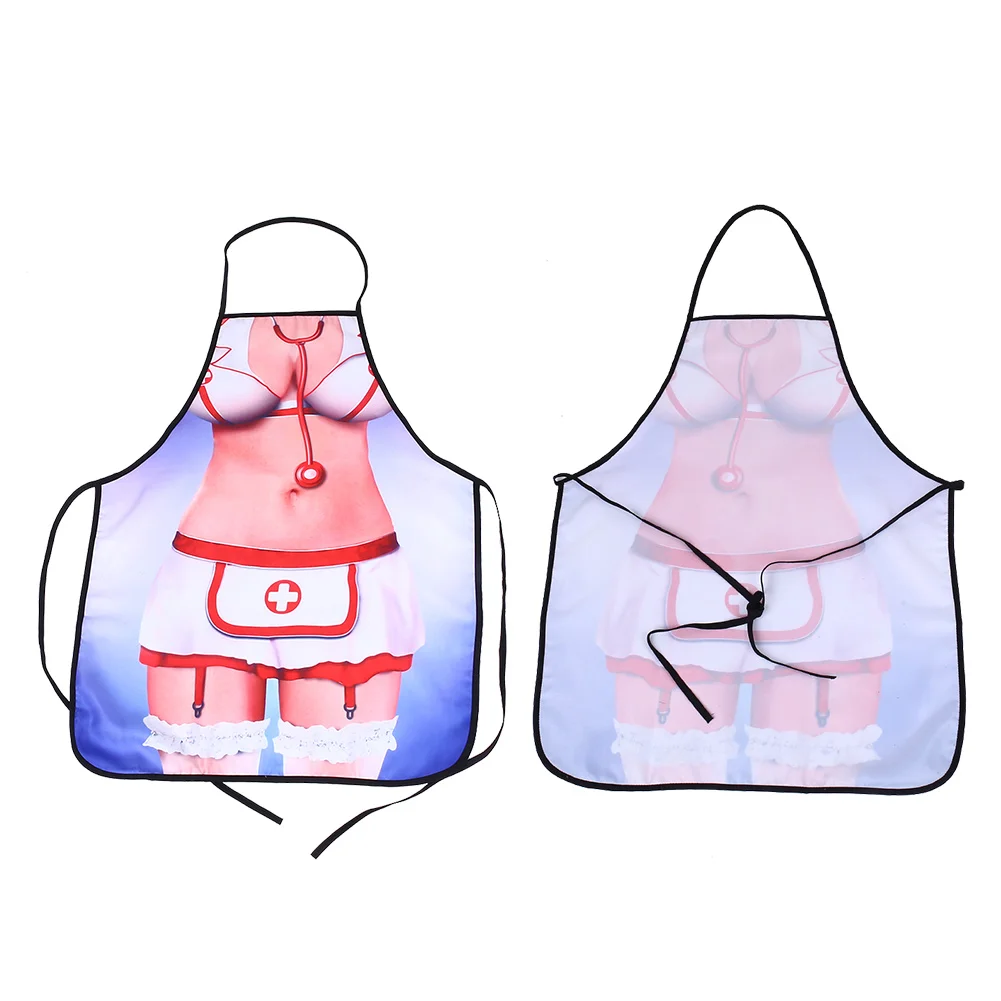 17 Aprons Funny Creative Men Polyester Cooking Joke Dinner Cleanig Protection 3D Design Party Gifts Baking Kitchen Novelty - Цвет: 17