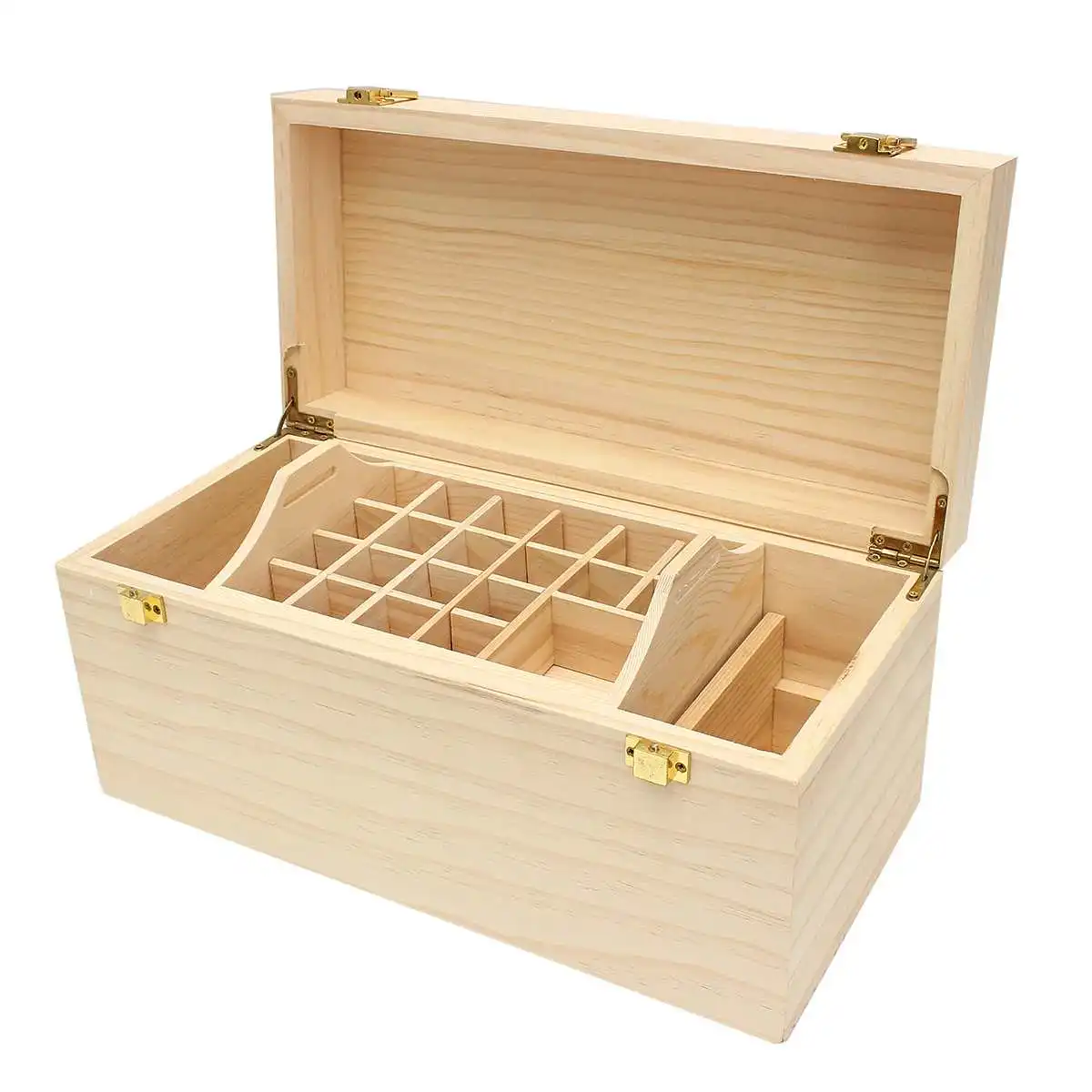  49 Slots Portable Essential Oil Bottles Storage Box Pine Wood Organizer Storage Holder Container Tr