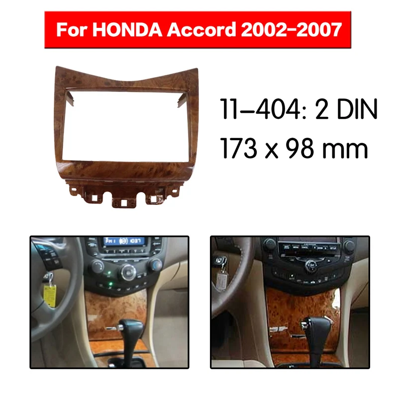 

2Din Car Fascia frame for Honda Accord 2002-2007 Stereo Radio Bezel DVD Player Panel Refitting Face Frame Install Trim Kit
