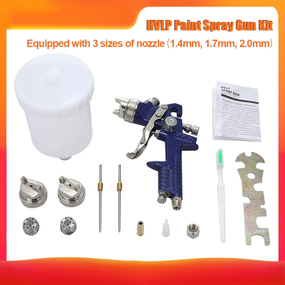 Профессиональный 1,4 мм 1,7 мм 2,0 мм насадки мини Аэрография HVLP распылитель для краски ing автомобильный краскопульт аэрограф