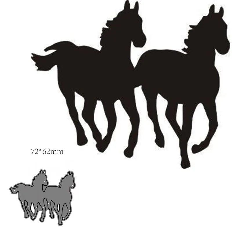 

Metal Cutting Dies Cut Mold Animal horse Decoration Scrapbook Paper Craft Knife Mould Blade Punch Stencils