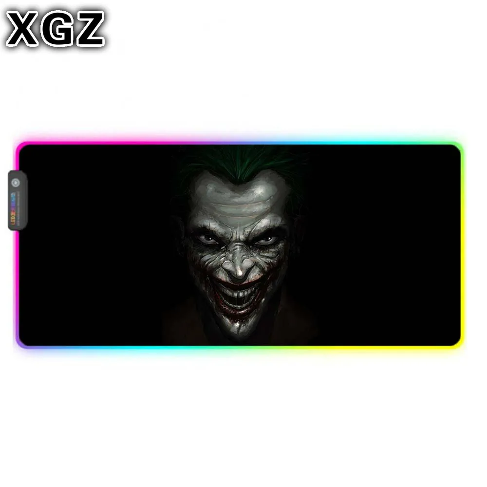 

XGZ Movie Clown RGB Big Mouse Pad Color Luminous LED Computer Notebook Office Keyboard USB Interface Gaming Accessories Desk Mat