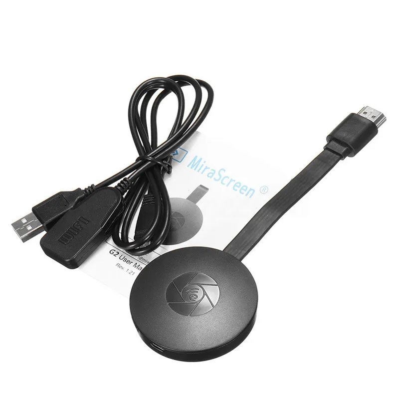 ТВ карты MiraScreen G2 wifi tv ключ приемник Поддержка HDMI 1080P Miracast HD ТВ Дисплей донгл для Android и ios - Цвет: Черный