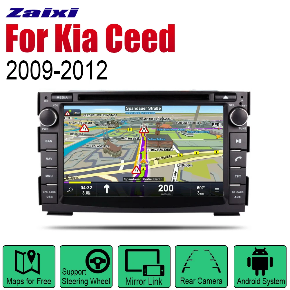 Автомобильный DVD плеер для Kia Ceed 2009 2010 2011 2012 автомагнитола 2 Din Android GPS навигация BT Wi