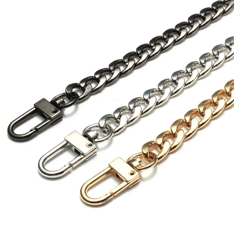 Piezas para mochilas accesorios bolsas cadenas de oro Hardware de cinturón bolso accesorio de aleación de Metal cadena de la bolsa correa para las mujeres bolsas correas
