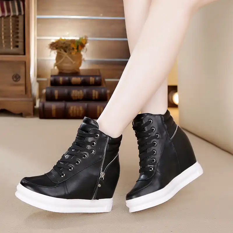 high heel wedge sneakers