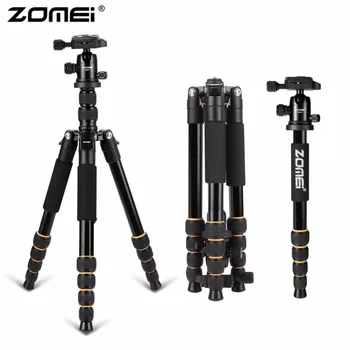 

Zomei Q666 Professional Camera Tripod Lightweight Portable Travel Aluminum Monopod With 360 Degree Ball Head For DSLR Camera
