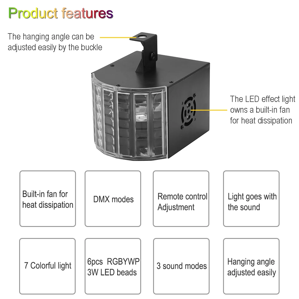 18 Вт светодиодное Лазерное освещение для дискотеки DMX 521 DJ RGB вечерние лампы реагирующий на звук диско шар проектор с перемещающейся головкой стробоскоп Рождественский сценический свет