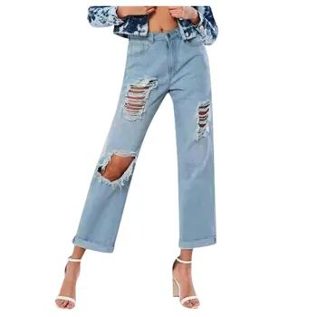 

Women Flare High Waist Jeans Button Drawstring Waist Bell Bottom Denim Pants High Waist Elastic plus size Stretch denim pants