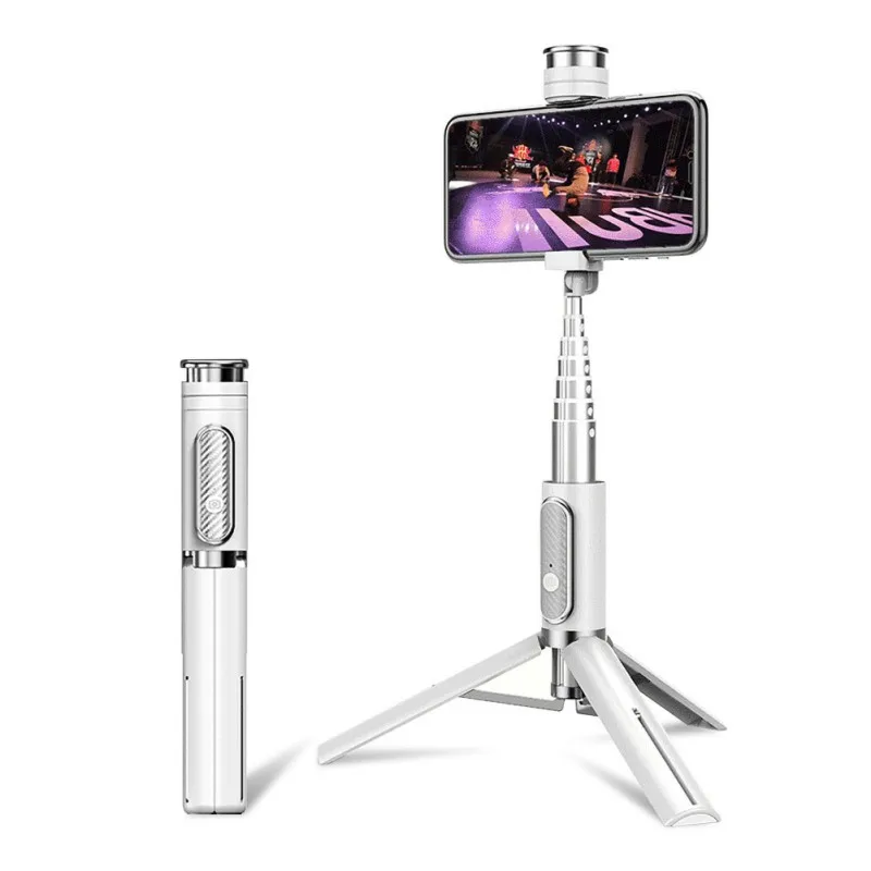 Gimbal White Высокое качество Многофункциональный Bluetooth стабильная стойка для селфи с Штатив для фотографии аксессуар - Цвет: Gimbal White