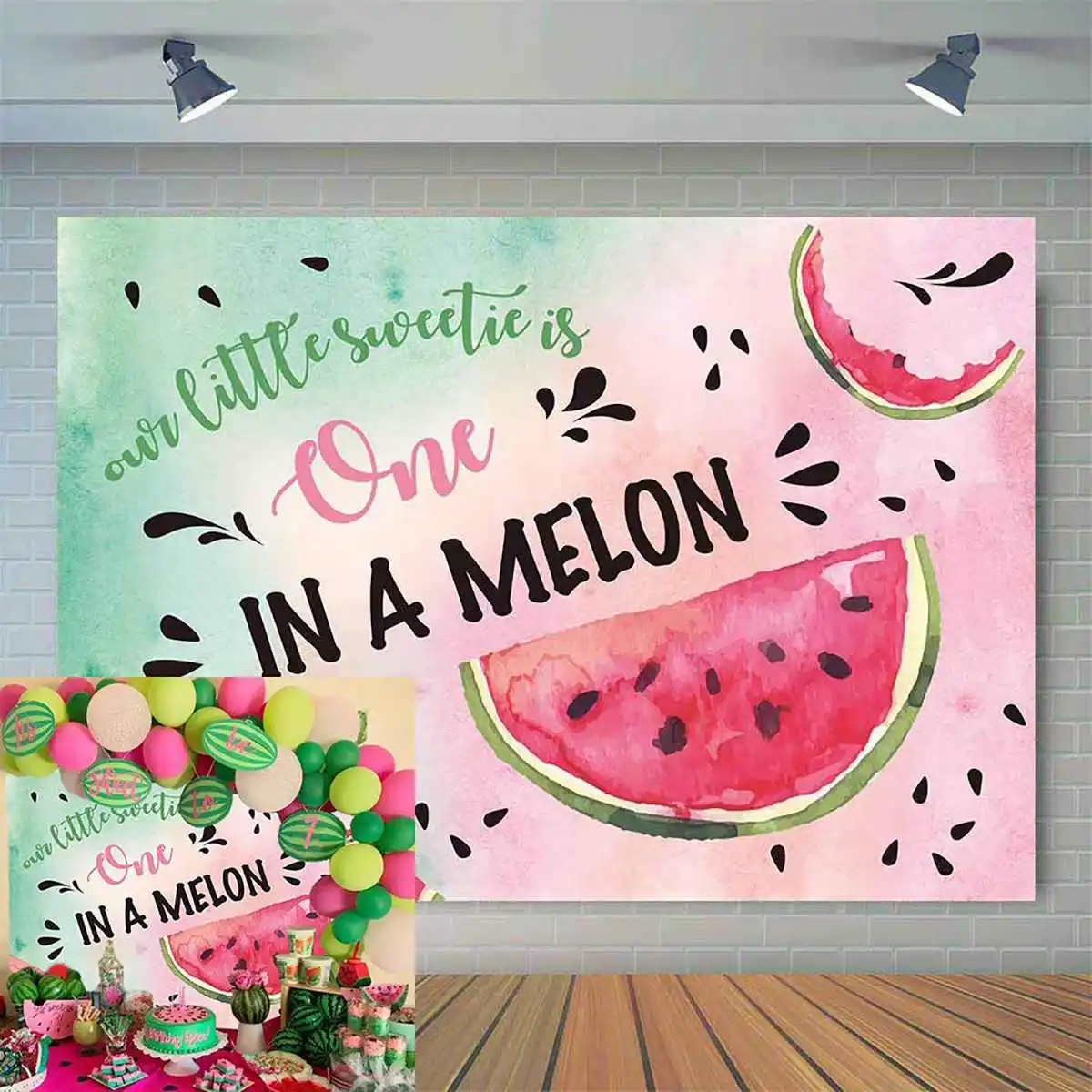 

Watermelon Backdrop for Photography Newborn Baby Shower Party Decoration Banner First Birthday Theme Parties Backdrops