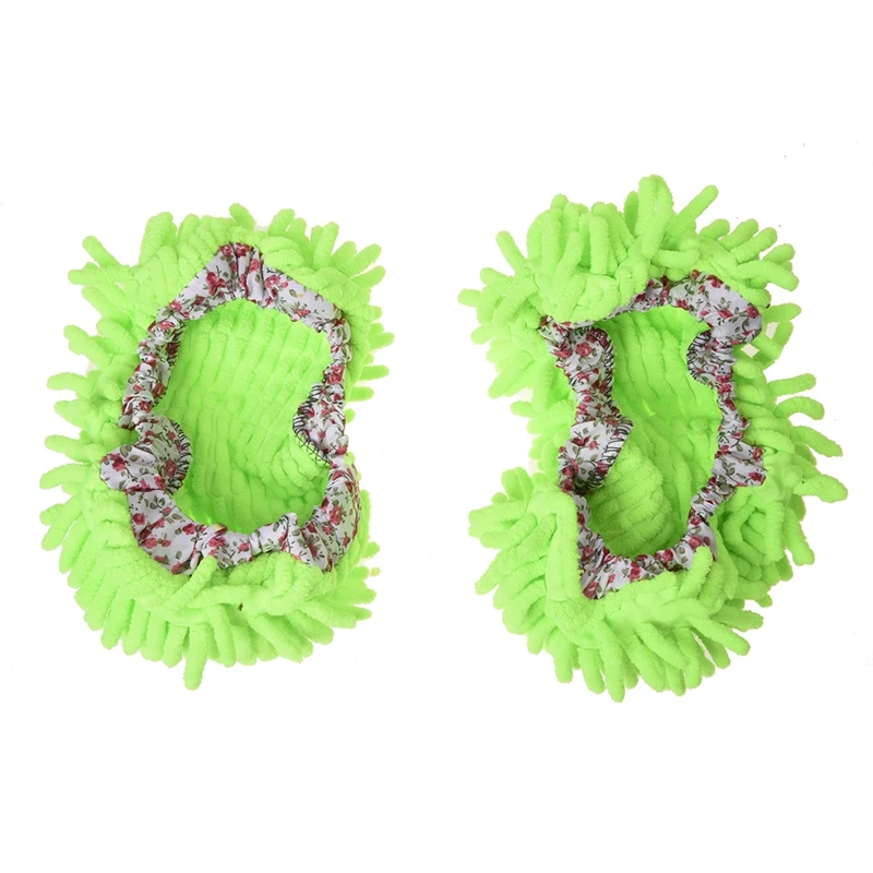 

BEAU-Multi-Function Chenille Fibre Washable Dust Mop Slippers - Random Color (Pair)